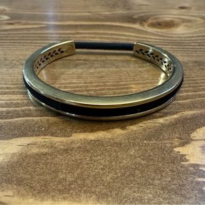 Gold bangle bracelet for hair ties